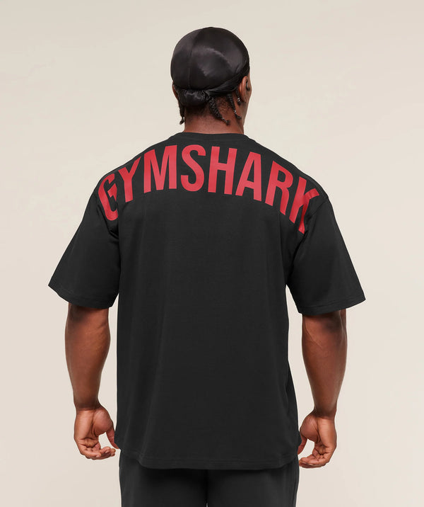 POWER T-SHIRT - Black/Conditioning Red