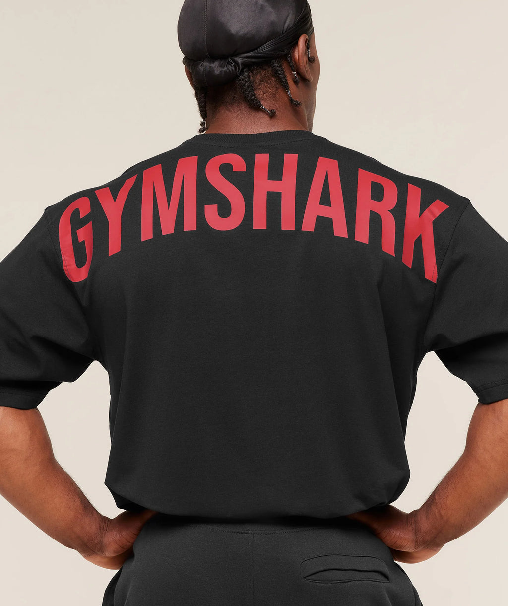 POWER T-SHIRT - Black/Conditioning Red